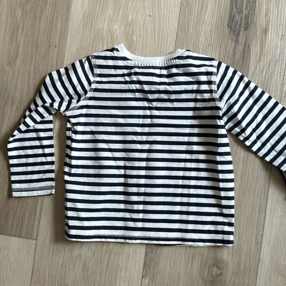 7 For all Mankind Long Sleeve Striped Pocket Tee, Baby 18M - Picture 4 of 5
